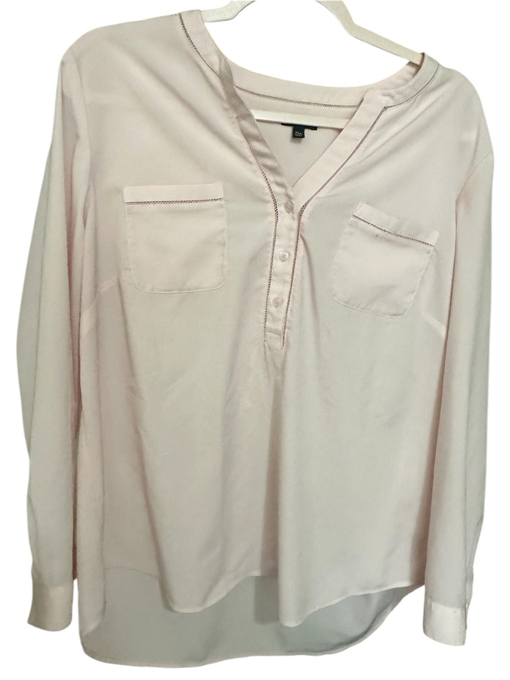 Talbots Sheer Pink Long Sleeve Top (XLP)